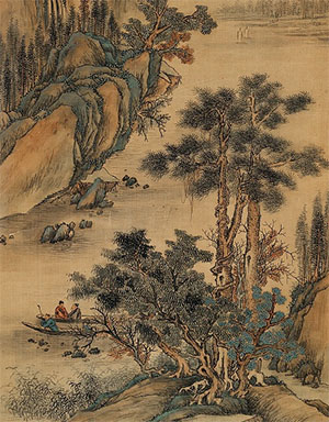 唐岱 《青山放舟图》