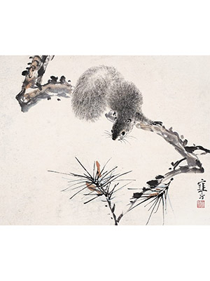 江寒汀 《松鼠》