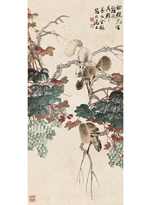 金梦石 《松鼠葡萄》