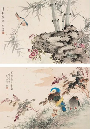 江寒汀 《花鸟册页》四帧