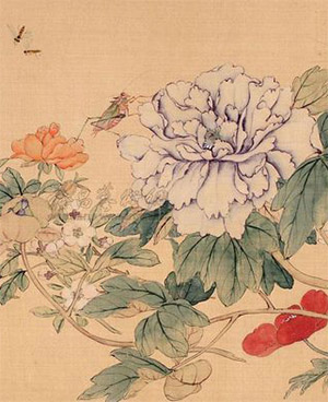 居廉 《花开富贵》横卷