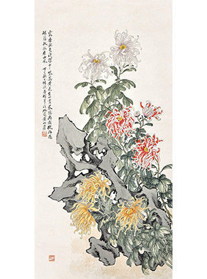 黄山寿 《露香秋色浅深中》