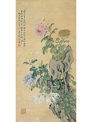 黄山寿 《我爱此花全晚节》