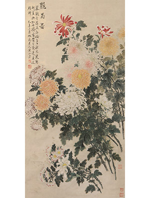 黄山寿 《艳菊图》