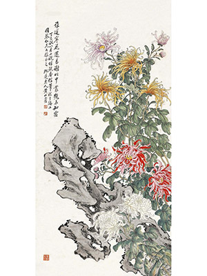 黄山寿 《寒花丛艳不知霜》