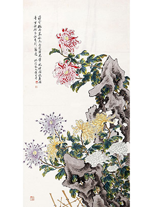 黄山寿 《澹云微雨暮秋天》