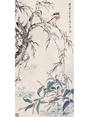江寒汀 《红蓼柳梢生意闹》