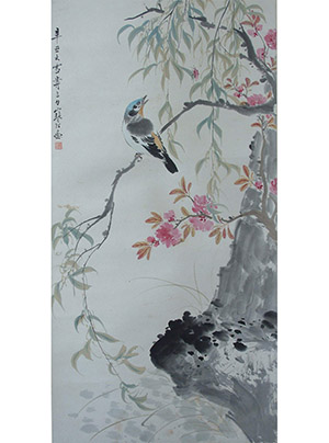 江寒汀 《棠柳春风》