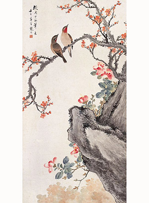 江寒汀 《阳春唧啾图》