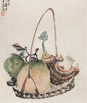 江寒汀 《蔬果篮》