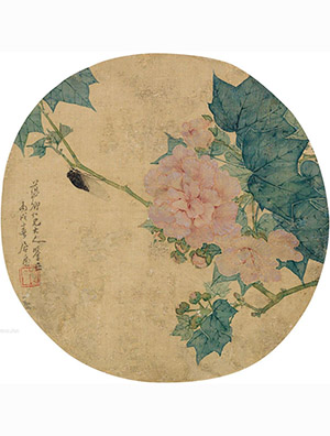 居廉 《芙蓉蝉》