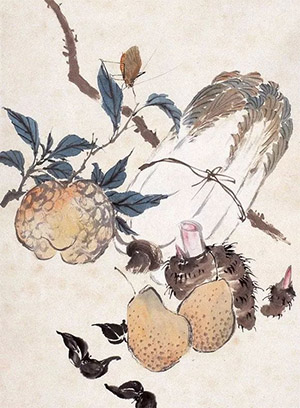 江寒汀 《蔬果图》