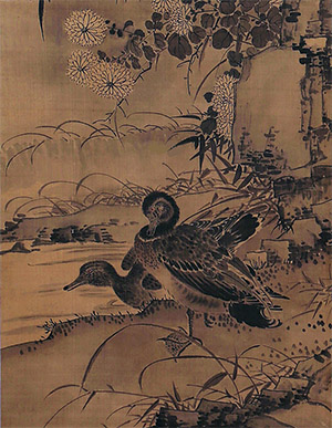 林良 《秋浦双鸭图》