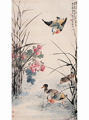胡汀鹭 《芙蓉鸳鸯》