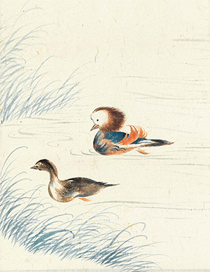 溥儒 《骈飞游浦潊》
