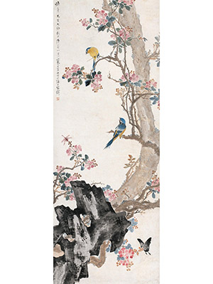 江寒汀 《紫薇春光》