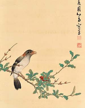 溥儒 《相思鸟》
