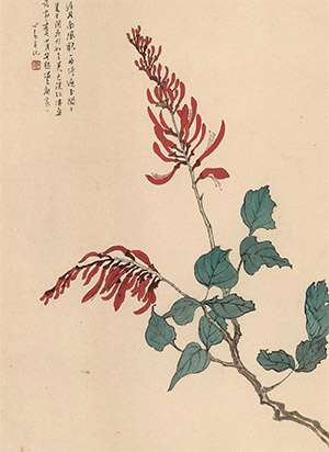 溥儒 《四月花初发》