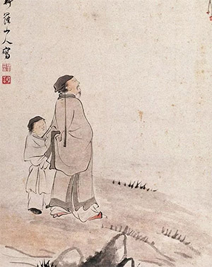 华嵒 《踏青》