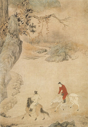 华嵒 《秋浦并辔图》