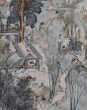 李士达 《岁朝村庆》