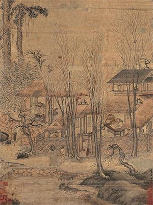 李士达 《山村暖冬》