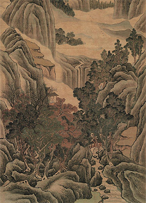 顾鹤庆 《山林春烟》