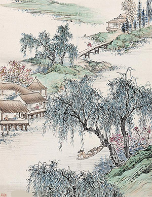 胡汀鹭 《策杖寻芳》