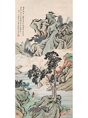 黄山寿 《野服乌巾自在行》
