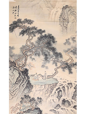 李研山 《松泉对弈图》