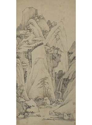 弘仁 《峭岭孤泉》