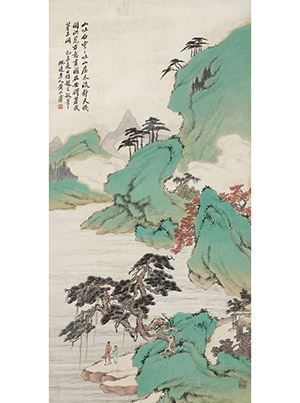 黄山寿 《山吐白云云吐山》