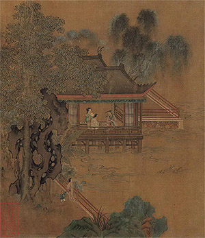 李嵩 《桐荫对弈》
