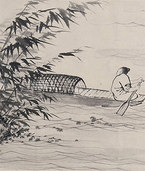 李研山 《芦汀泊舟》