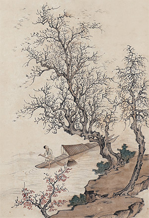 溥儒 《秋山渔归》