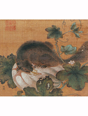 林椿 《松鼠食瓜图》