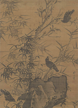 林良 《竹禽图》