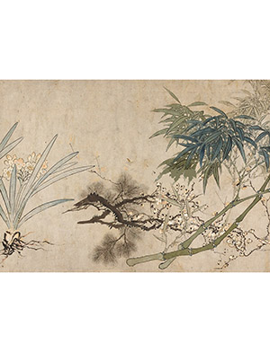 马家桐 《四仙图卷》