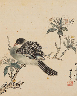溥儒 《鸟啼烟暝花枝寒》