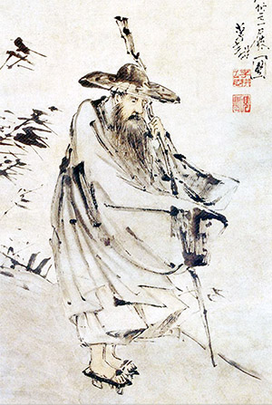 李耕 《东坡笠屐图》