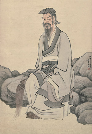 任熊 《执拂高士》