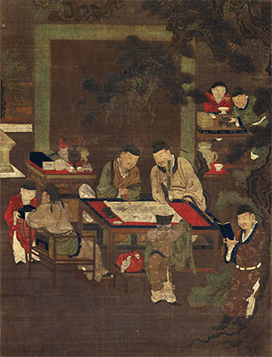 佚名 《仿刘松年十八学士图》