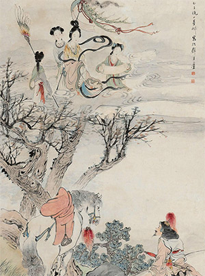 倪田 《大富贵亦寿考》
