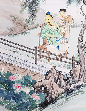 潘振镛 《周子爱莲图》