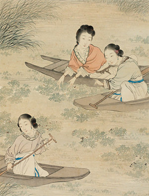 潘振镛 《采菱图》