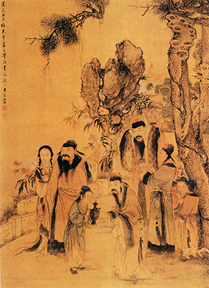 钱慧安 《簪花图》