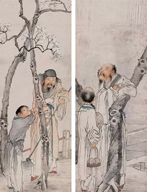 钱慧安 《高士》四条屏