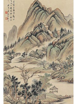 顾沄 《春山新雨》