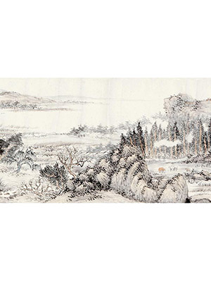 顾坤伯 《临安山色》长卷