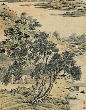 关槐 《草堂读书图》